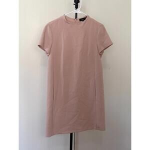 Theory Blush Pink Shift Dress Short Sleeve Women’s Size 6
